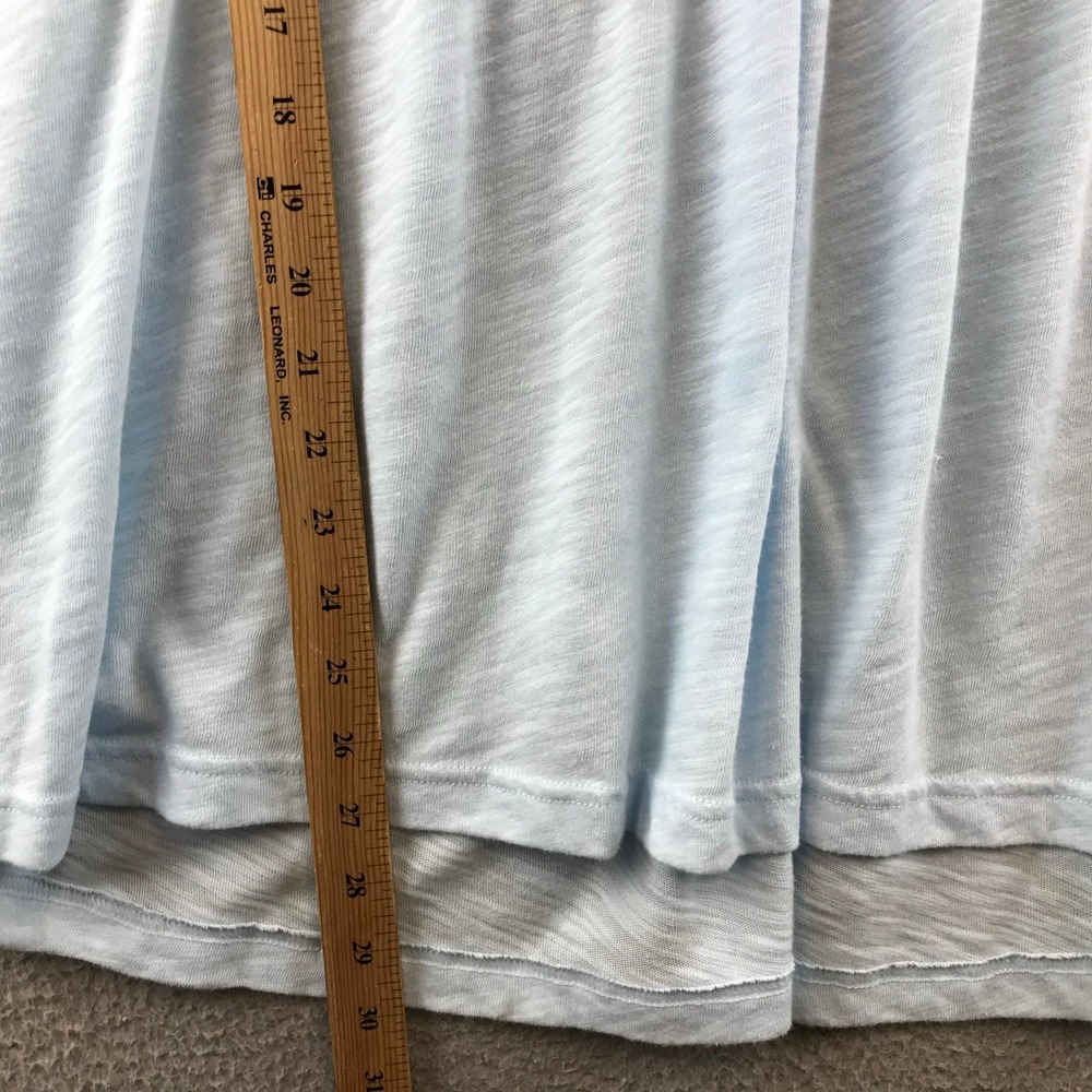 NEW American Eagle Women's Size M Blouse Top Short Sleeve Blue - Picture 6 of 9